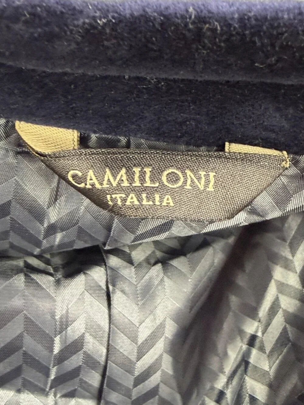 Camiloni Italia Blazer Mens 48 Navy Cotton Velvet Sport Coat Jacket Casual Party